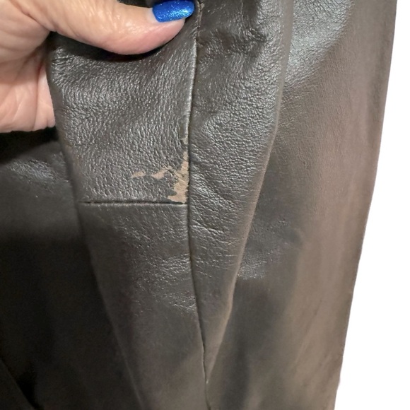 Jacqueline Ferrar - genuine Leather jacket - Brown - size Small - Vintage! - Picture 5 of 10